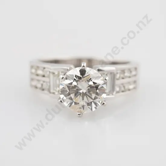 18ct White Gold Solitaire Diamond Ring