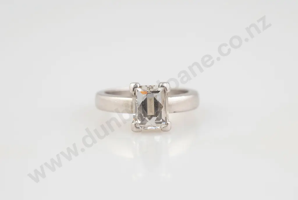 All Platinum Solitaire Diamond Ring Image 1++