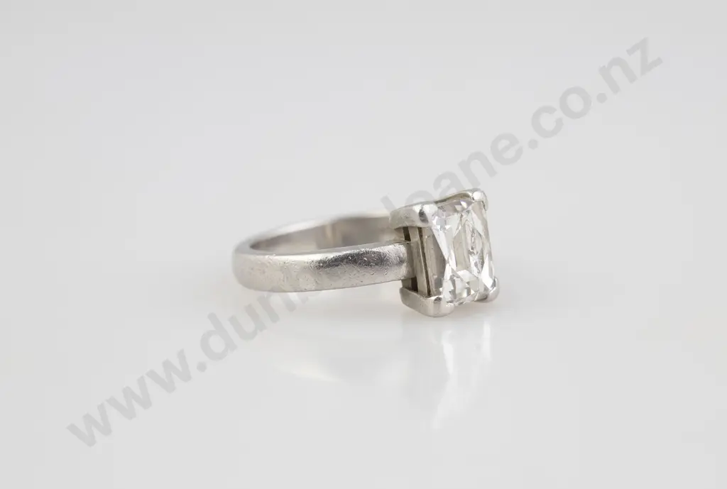 All Platinum Solitaire Diamond Ring Image 1++