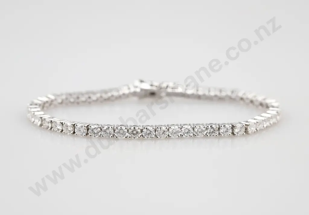 All Platinum 48stone Diamond Tennis Bracelet Image 1++