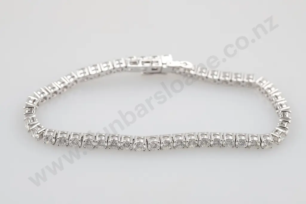 All Platinum 48stone Diamond Tennis Bracelet Image 1++