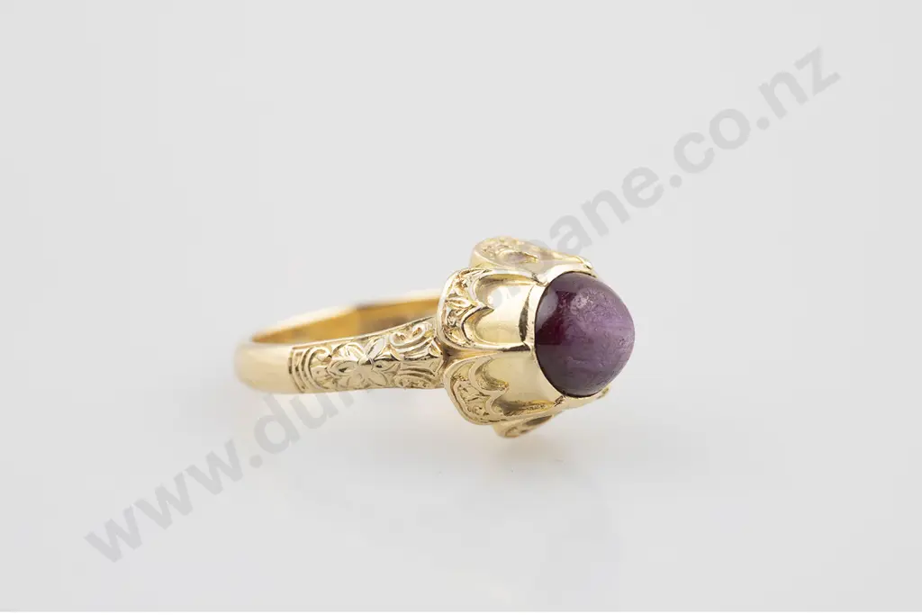 18ct Single Star Ruby Dress Ring Image 1++