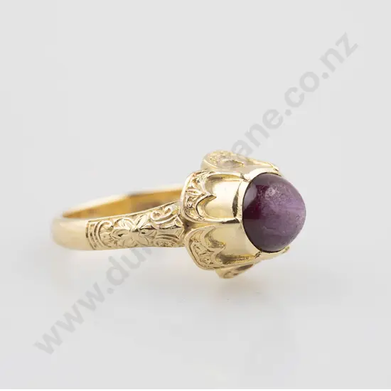 18ct Single Star Ruby Dress Ring
