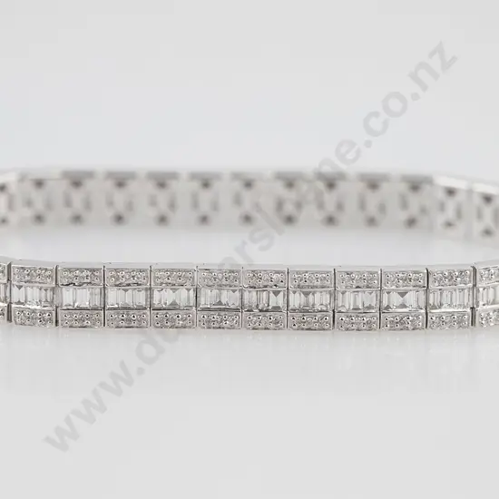 18ct White Gold Diamond Bracelet