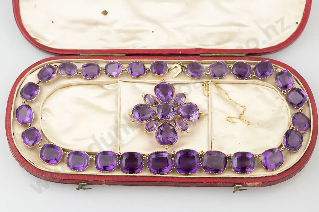 Early C19th 18ct & Amethyst Necklace Image 1++