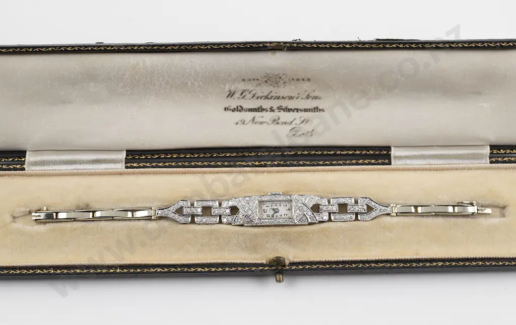 Art Deco 94stone Diamond Ladies Cocktail Wrist Watch Image 1++