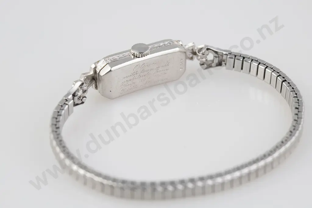 Kent Platinum and Diamond Case Ladies Cocktail Wrist Watch Image 1++