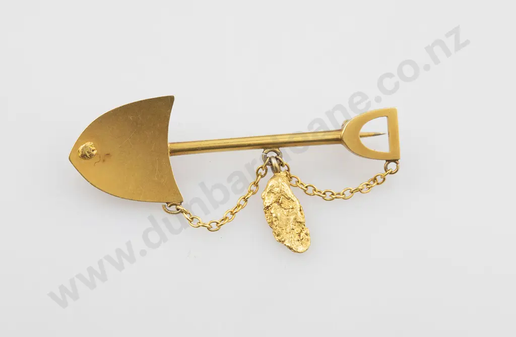 Colonial 15ct Miners Brooch Image 1++