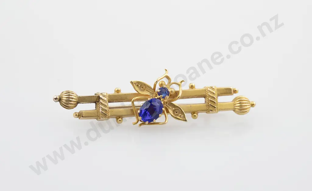 Colonial (Australian) 15ct Double Bar Brooch Image 1++