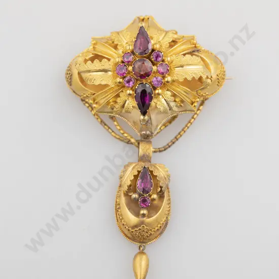 Victorian 15ct Target Brooch