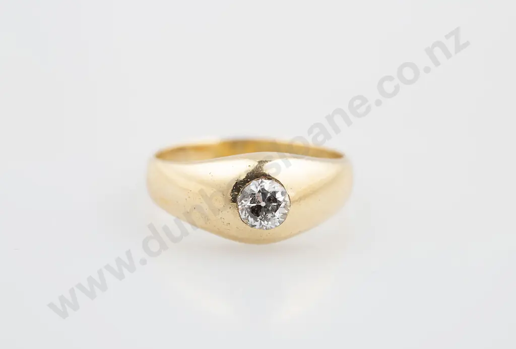 18ct Solitaire Diamond Band Image 1++