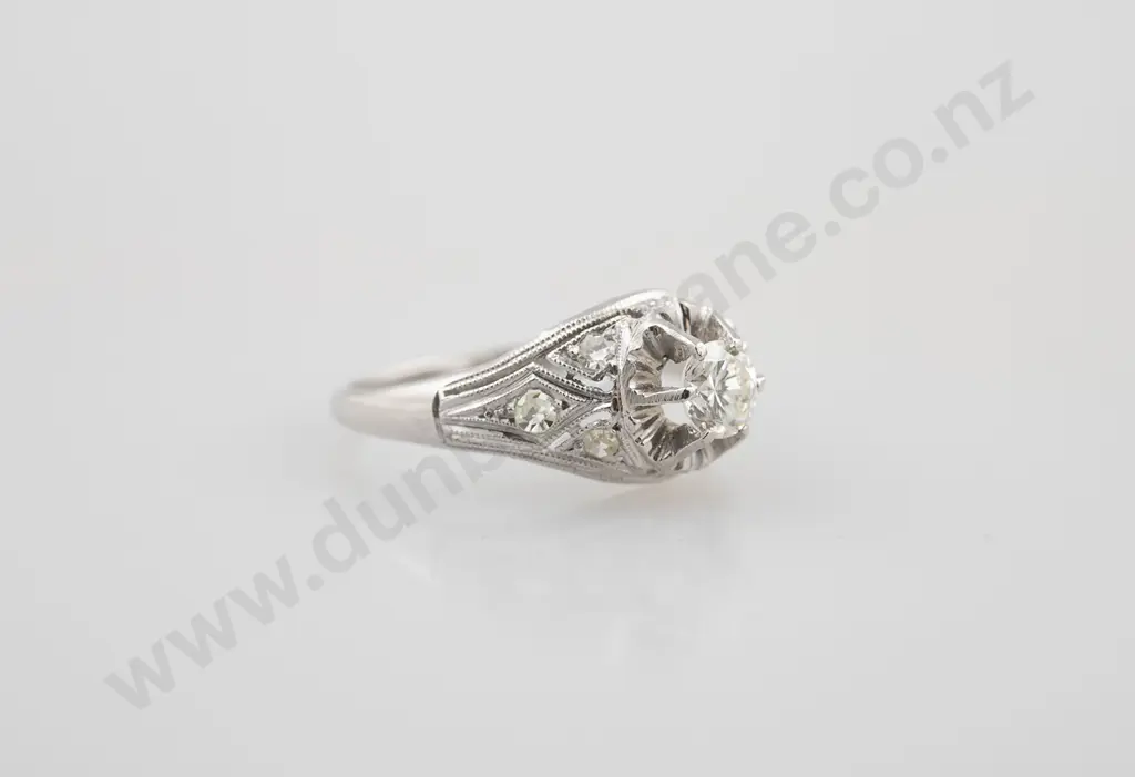 All Platinum Solitaire Diamond Ring Image 1++