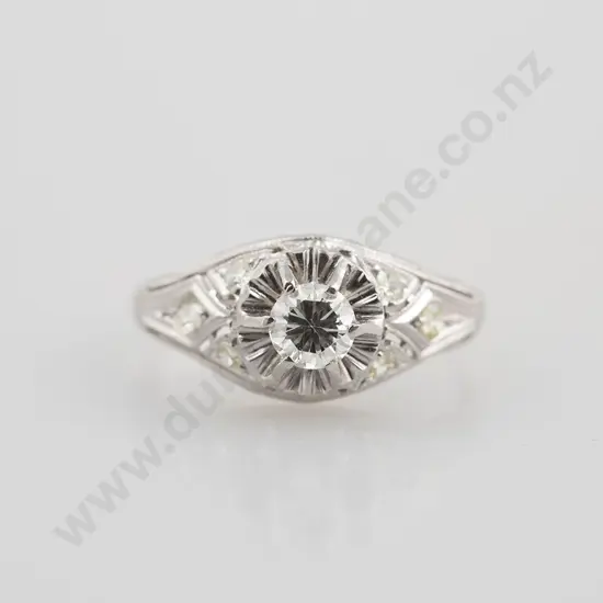 All Platinum Solitaire Diamond Ring