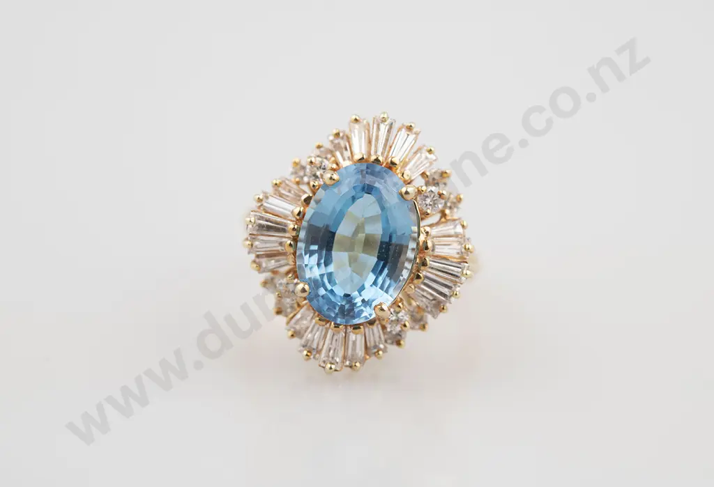 14ct 33stone Topaz & Diamond Cluster Ring Image 1++