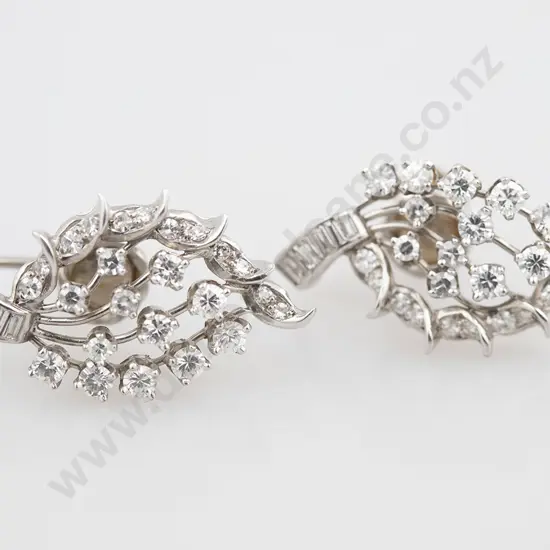 Pair 14ct Diamond Earrings