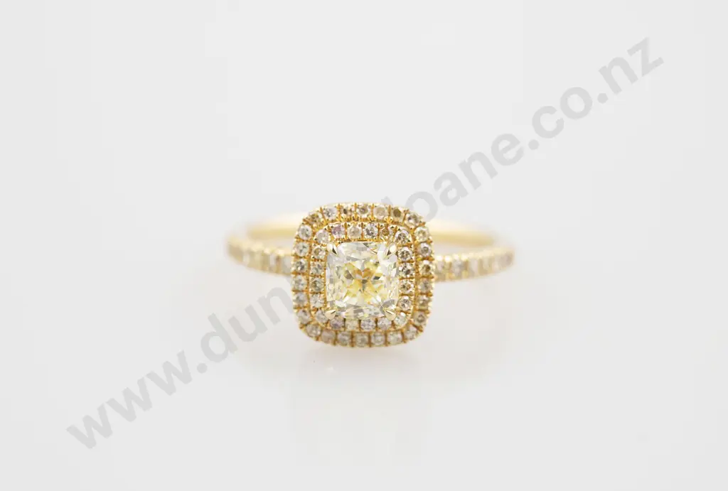18ct Modern Fancy Diamond Cluster Ring Image 1++