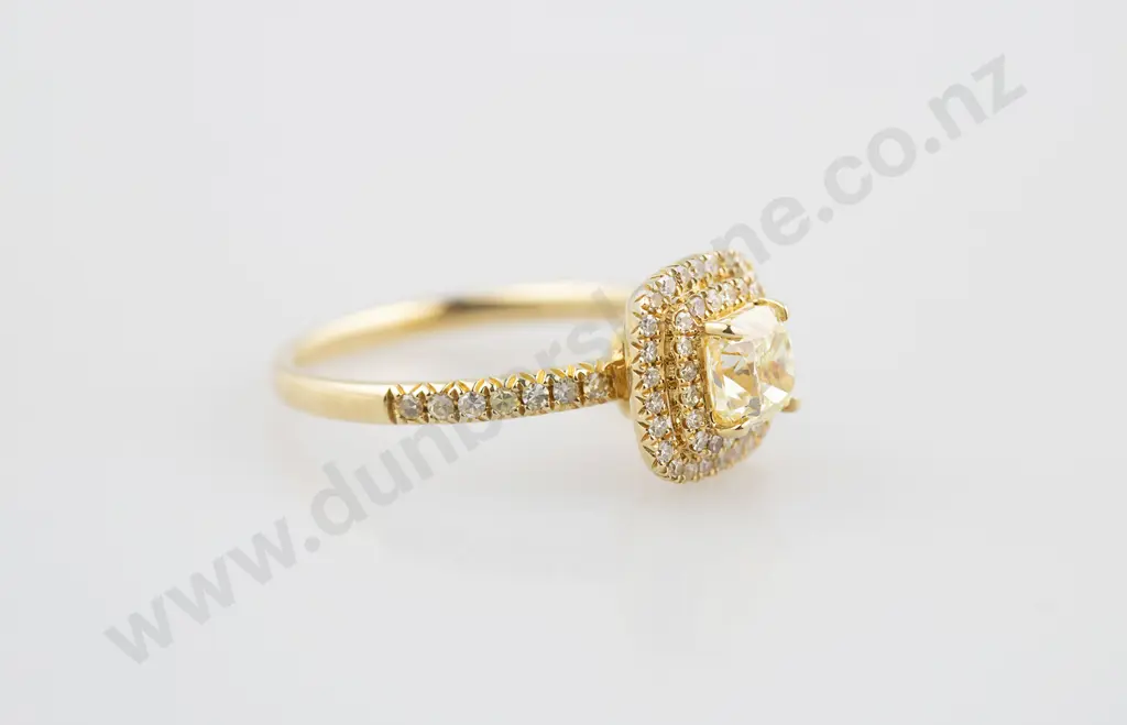 18ct Modern Fancy Diamond Cluster Ring Image 1++