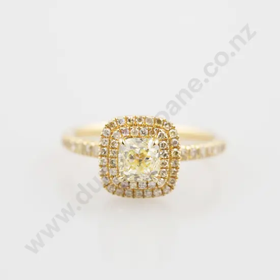 18ct Modern Fancy Diamond Cluster Ring