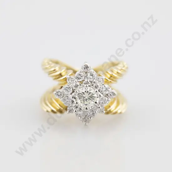 18ct 21stone Diamond Cluster Ring