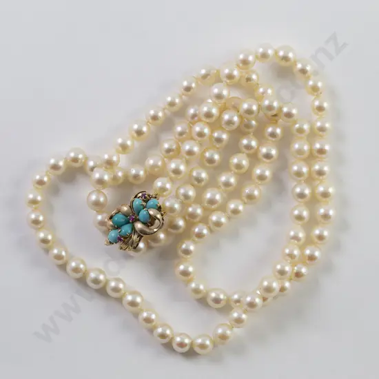Uniform Double Strand Cultured Pearl Necklace