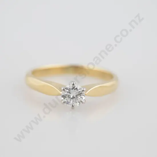 18ct & Platinum Solitaire Diamond Ring