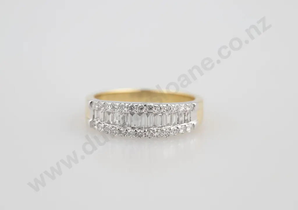18ct Modern Design Diamond Eternity Band Image 1++