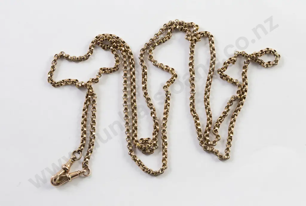 Victorian 9ct Trace Link Muff Chain Image 1++