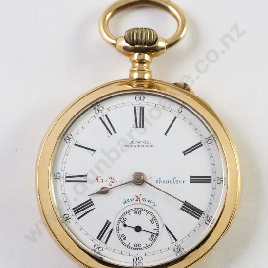 18ct Open Face Lever Wind Pocket Watch