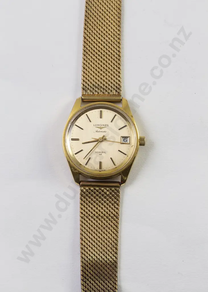 C1970 Longines 'Admiral' Gents Gold Plated Wristwatch Image 1++