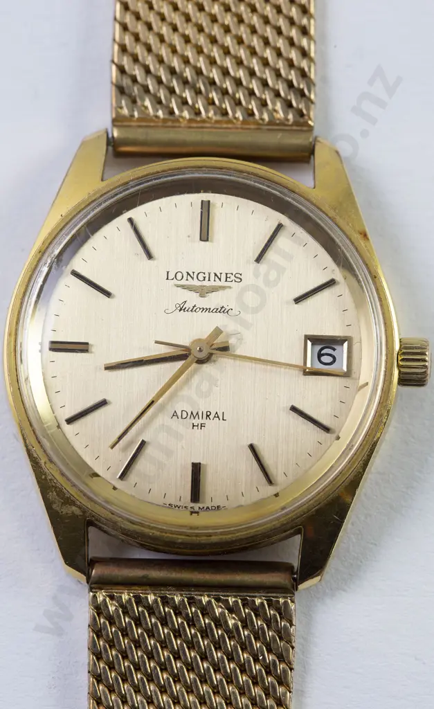 C1970 Longines 'Admiral' Gents Gold Plated Wristwatch Image 1++