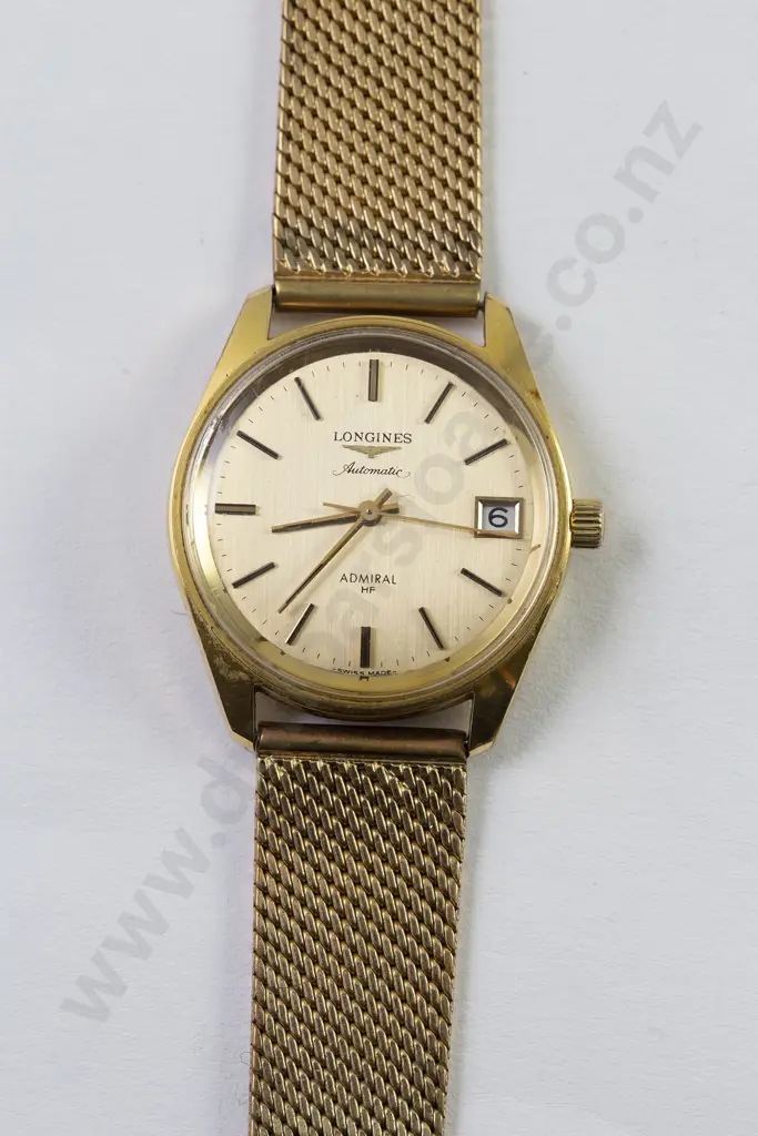 C1970 Longines 'Admiral' Gents Gold Plated Wristwatch Image 1++