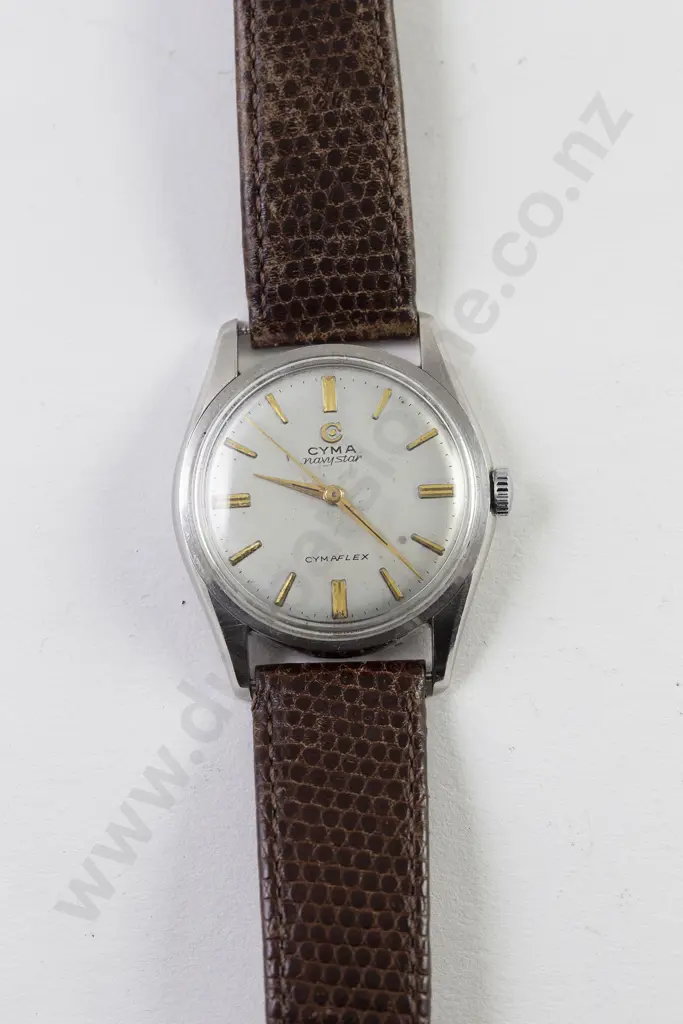 C1950 Cyma Navy Star Gents Wrist Watch Image 1++