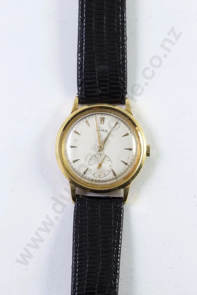 Vintage Cyma 18ct Cased Gents Wrist Watch Image 1++