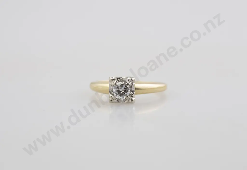 14ct Solitaire Diamond Ring Image 1++