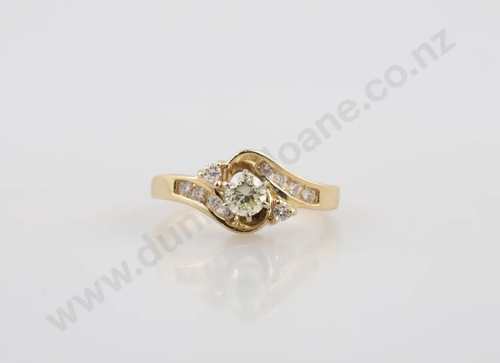 14ct Solitaire Diamond Ring Image 1++