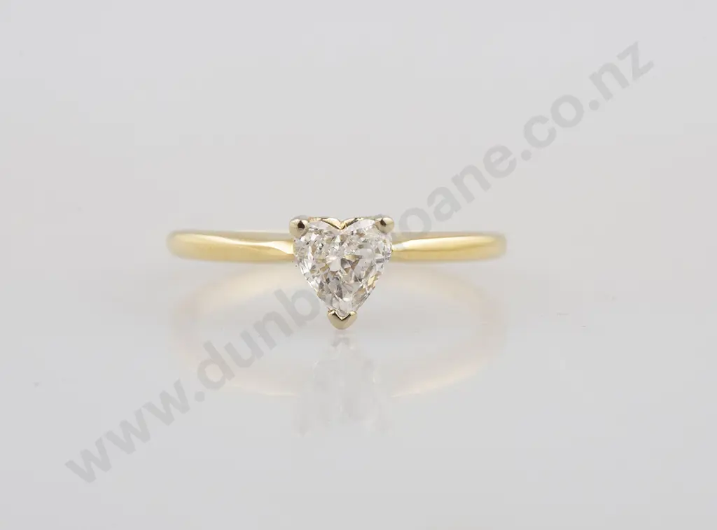 14ct White Gold Solitaire Diamond Ring Image 1++