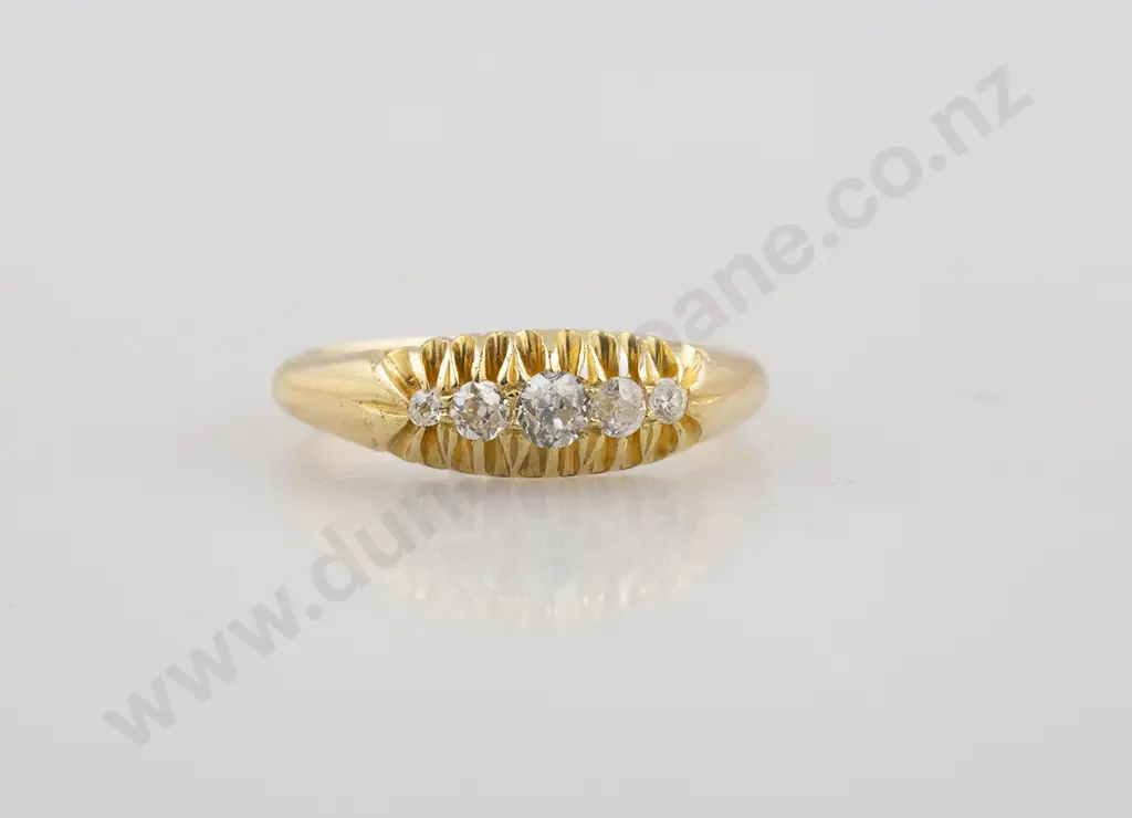 18ct Five Stone Diamond Bridge Ring Image 1++