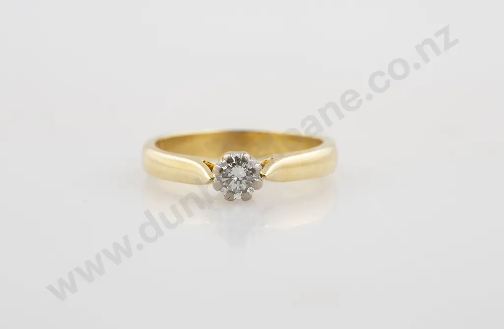 18ct Solitaire Diamond Ring Image 1++