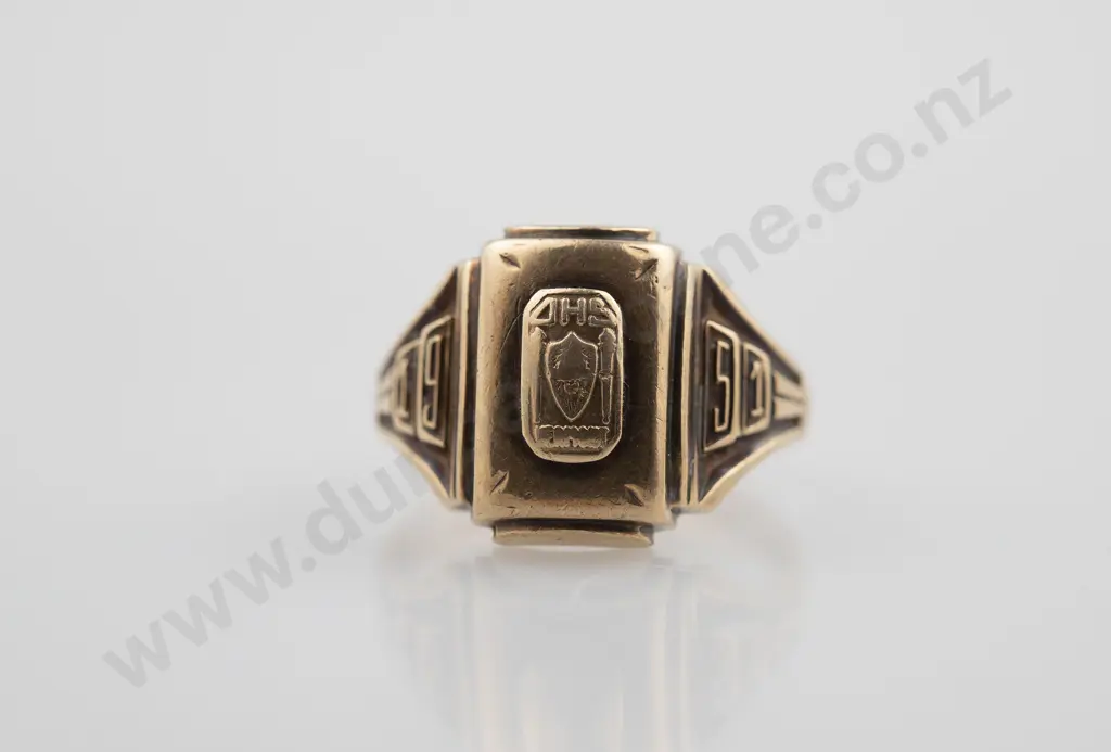 US 10ct 1951 School Ring Image 1++