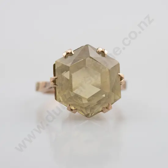 9ct Single Citrine Dress Ring