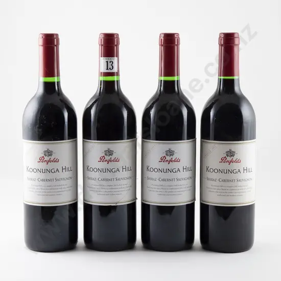 4 bottles Penfolds Koohunga Hill Shiraz - Cabernet Sauvignon Vintage 1997