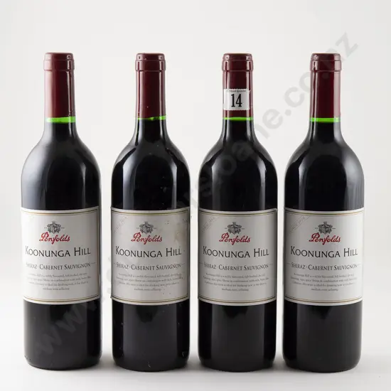 4 bottles Penfolds Koohunga Hill Shiraz - Cabernet Sauvignon Vintage 1998