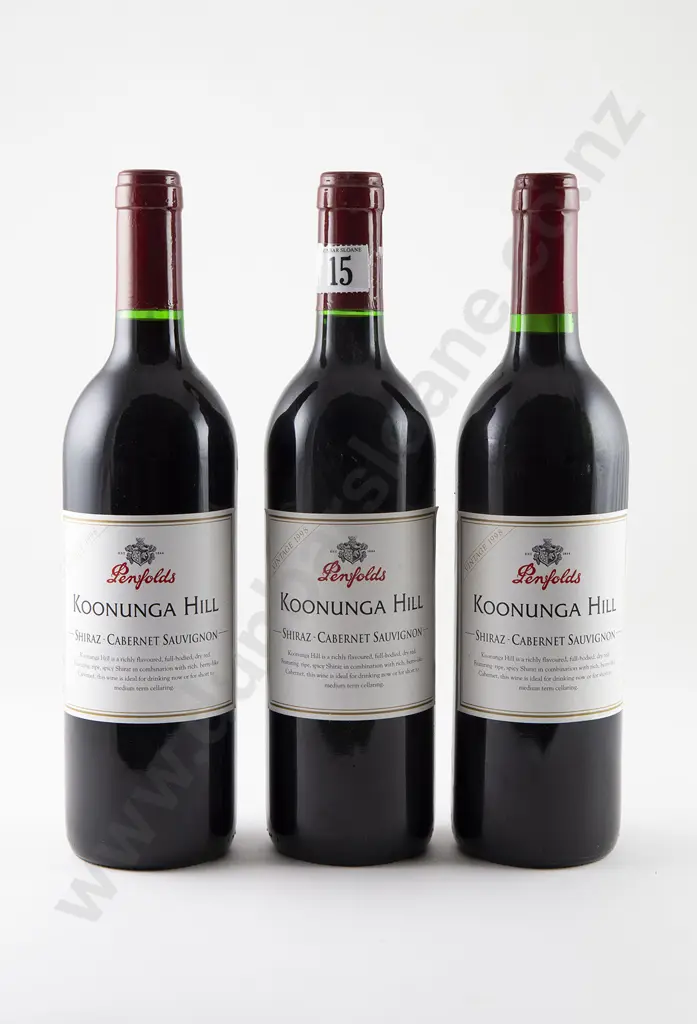 3 bottles Penfolds Koohunga Hill Shiraz - Cabernet Sauvignon Vintage 1998 Image 1++