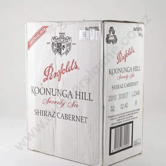 6 bottles Penfolds Koohunga Hill Seventy SIx Shiraz - Cabernet Vintage 2010
