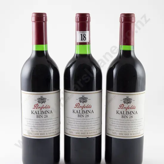 3 bottles Penfolds Kalimna Bin 28 Vintage 1996