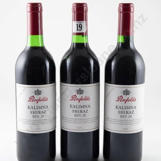 3 bottles Penfolds Kalimna Shiraz Bin 28 Vintage 1998