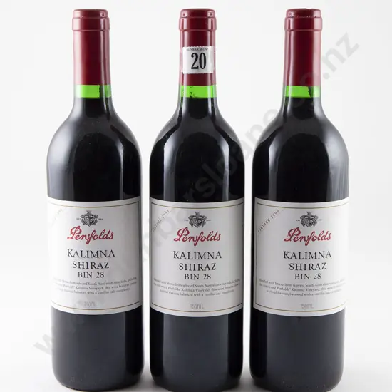 3 bottles Penfolds Kalimna Shiraz Bin 28 Vintage 1998