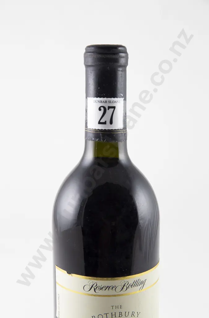 1 bottle The Rothbury Estate Hunter Valley Shiraz Vintage 1991 Image 1++
