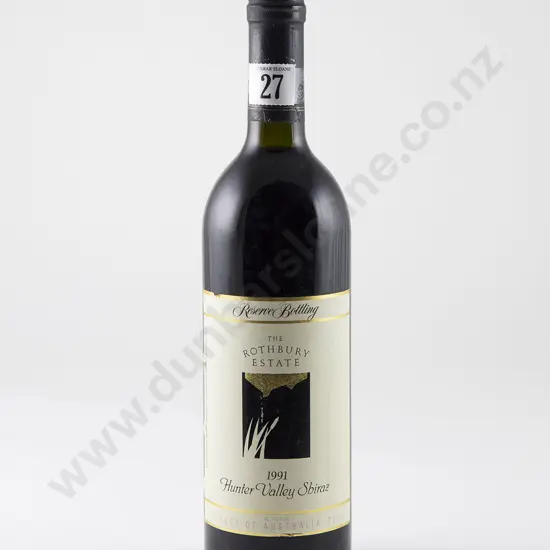 1 bottle The Rothbury Estate Hunter Valley Shiraz Vintage 1991