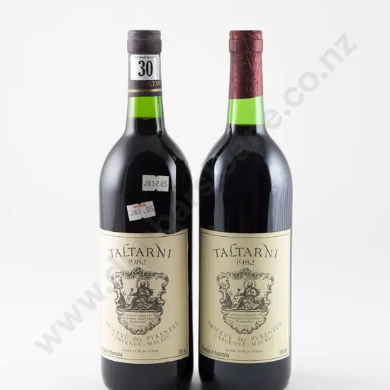 2 bottles Taltarni Reserve des Pyrenees Cabernet - Malbec Victoria Vintage 1982
